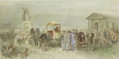 Marktplatz mit Römern und Batavern von Charles Rochussen